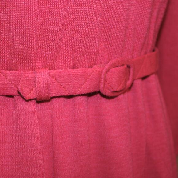 VTG 1960's Ciao Petites 100% Pure Wool Pink Ruffle Collar and Cuffs Lined, sz 10 - Picture 6 of 16
